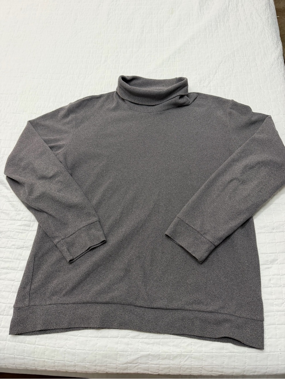 Uniqlo Gray Fleece Turtleneck Pullover Sweater XL
